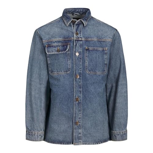 JACK&JONES Herren JJISCOTT JJOVERSHIRT SBD 833 NOOS Jeansjacke, Blue Denim, M von JACK & JONES