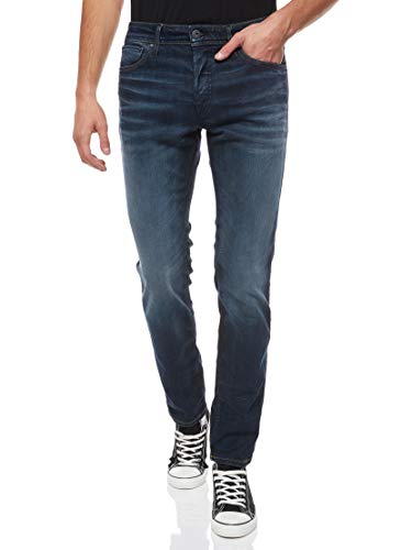 Herren Jack & Jones Jeans Tim Straight Legs Slim Fit Flat Front Tim ORIGINAL, Farben:Dunkelblau, Größe Jeans:30W / 32L von JACK & JONES