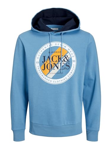 JACK&JONES Herren JJLOOF Sweat Hood Kapuzenpullover, Pacific Coast, M von JACK & JONES