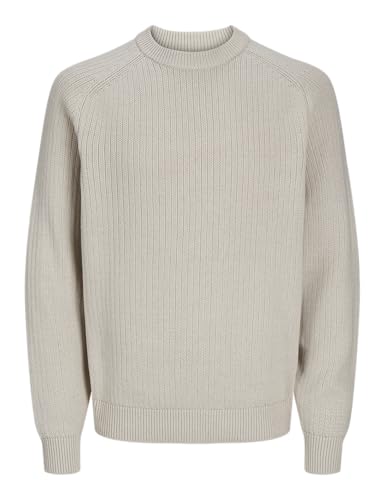 JACK&JONES Herren JORACE Knit Crew Neck BF Strickpullover, Moonbeam, Large von JACK & JONES