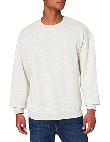 Herren Jack & Jones Basic Sweater | Langarm Shirt Rundhals Pullover | Warmer Jumper ohne Kapuze JORBRINK, Farben:Hellgrau, Größe Pullover:M von JACK & JONES