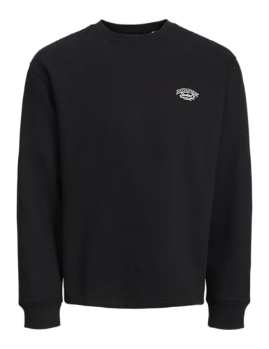 JACK&JONES Herren JORBRONX Arch SMALL Sweat Crew Neck Sweatshirt, Black, M von JACK & JONES