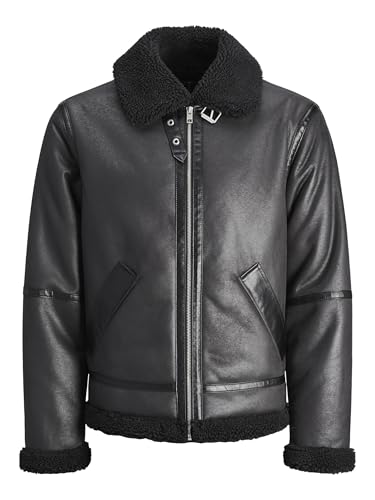 JACK&JONES Herren JORCOLE Aviator Jacket Jacke, Black, M von JACK & JONES