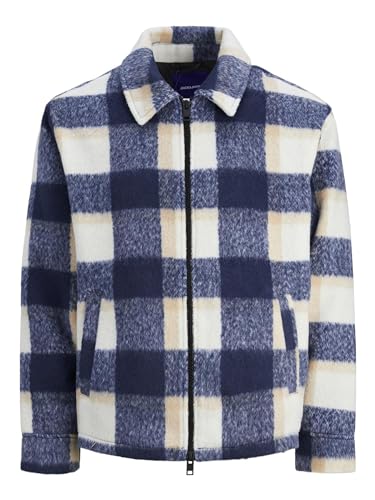 JACK & JONES Herren JORCOLE Jacket SN Jacke12238915 ,Navy Blazer/Detail:check ,L von JACK & JONES