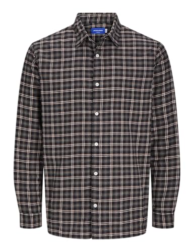 JACK&JONES Herren JORJOSHUA Flannel Check Shirt LS Freizeithemd, Pavement, M von JACK & JONES