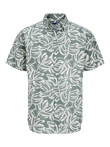 JACK&JONES Herren JORLAFAYETTE AOP Shirt SS Kurzarmhemd, Laurel Wreath, L von JACK & JONES