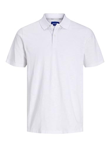 JACK&JONES Herren JORLUCCA Jersey Polo SS Poloshirt, Bright White, S von JACK & JONES