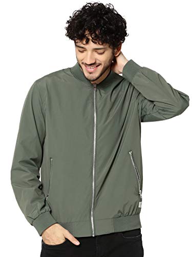 JACK & JONES Herren JORNEW Pacific Bomber Bomberjacke, per Pack Grün (Thyme Thyme), Medium (Herstellergröße: M) von JACK & JONES