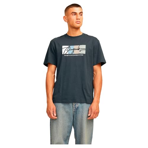JACK & JONES Herren JORPORTLAND Block Branding SS Crew Neck T-Shirt, Forest River ,XS JACK & JONES Herren JORPORTLAND Block Branding SS Crew Neck T-Shirt, Forest River ,XS von JACK & JONES