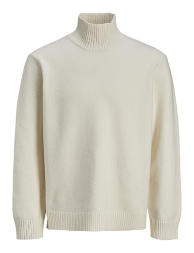 JACK&JONES Herren JORSOFT Knit HIGH Neck Strickpullover, Sea Salt, XS von JACK & JONES