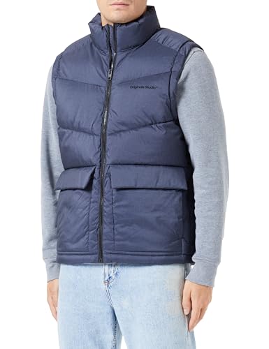 JACK&JONES Herren JORVESTERBRO Bodywarmer SN Weste, Dark Grey Melange, L von JACK & JONES