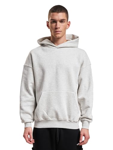 JACK & JONES Herren Jorvibe Spongy Sweat Hood Sweatshirt, White Melange, M von JACK & JONES