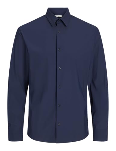JACK&JONES Herren JPRBLAACTIVE Stretch Shirt L/S SN Freizeithemd, Navy Blazer/Fit:Slim FIT, S von JACK & JONES