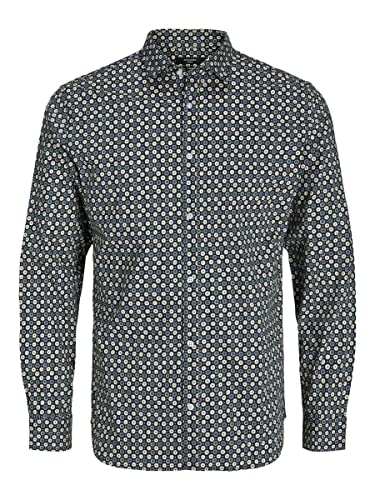 JACK & JONES Herren JPRBLABLACKPOOL Stretch Shirt LS SS23 SN Hemd, Navy Blazer/Fit:Slim FIT, S von JACK & JONES