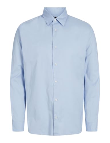 JACK&JONES Herren JPRBLABUSHWICK Oxford Shirt L/S Freizeithemd, Chambray Blue/Fit:Relaxed FIT, L von JACK & JONES