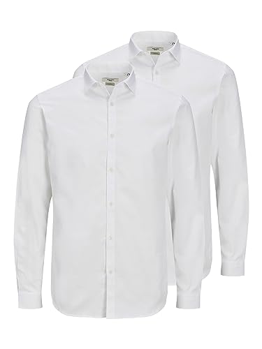 JACK & JONES Herren JPRBLACARDIFF Shirt L/S 2-Pack, White/A - 2XWHITE, S JACK & JONES Herren JPRBLACARDIFF Shirt L/S 2-Pack, White/A - 2XWHITE, S von JACK & JONES
