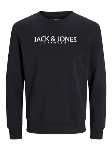 JACK&JONES Herren JPRBLAJAKE Sweat Crew Neck FST Sweatshirt, Black Onyx, Large von JACK & JONES