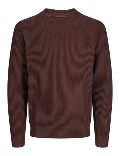 JACK&JONES Herren JPRBLALIAM Knit Crew Neck Strickpullover, Bitter Chocolate, Large von JACK & JONES