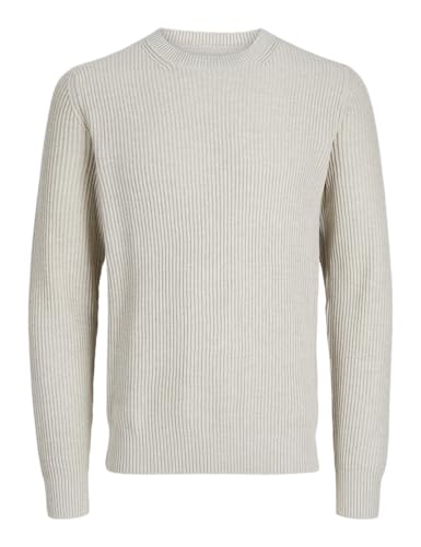 JACK&JONES Herren JPRBLALIAM Knit Crew Neck Strickpullover, Greige/Detail:Melange, Large von JACK & JONES