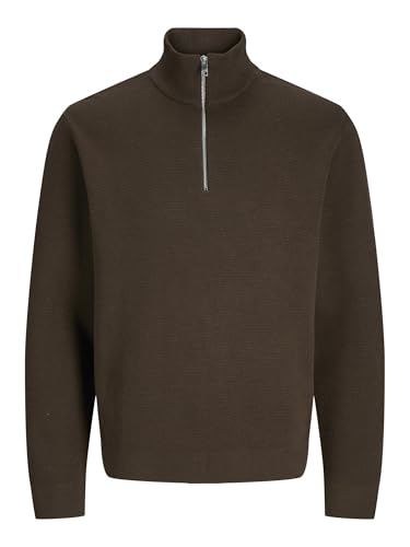 JACK & JONES Herren JPRBLAMILANO Stitch Knit Half Zip SN Strickpullover, Slate Black,S von JACK & JONES