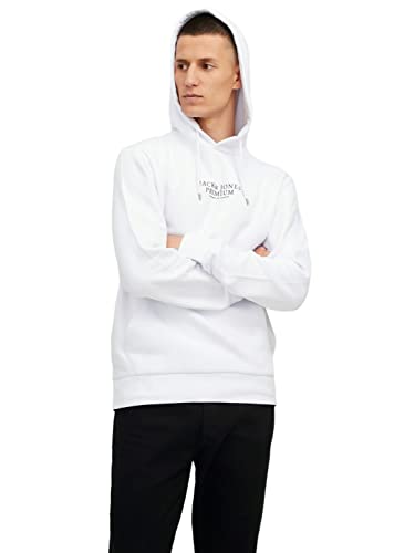 JACK & JONES Herren Hoodie Kapuzenpullover JPRBLUARCHIE- Regular Fit XS-XXL, Größe:XXL, Farbe:White 12216335 von JACK & JONES