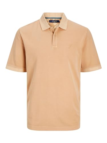 JACK & JONES Herren Jprbluwilliam Wash Ss Polo Poloshirt, Sand, M von JACK & JONES