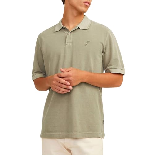 JACK & JONES Herren JPRBLUWILLIAM WASH SS Polo SN Poloshirt, Aloe ,M von JACK & JONES