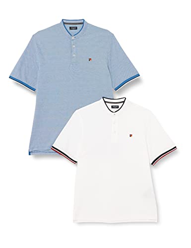 JACK & JONES JPRBLUWIN Mao Polo SS SN 2PK MP von JACK & JONES