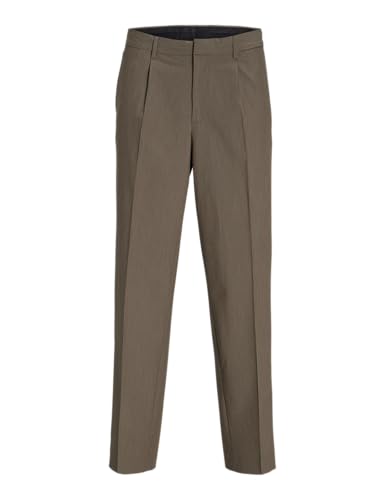 JACK&JONES Herren JPRBUSHWICK Harry Trouser Relaxed Anzughose, Greige/Checks:Relaxed FIT, 37 von JACK & JONES