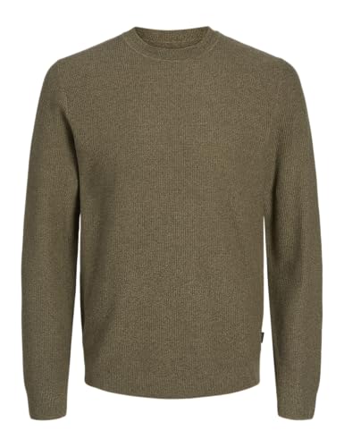 JACK&JONES Herren JPRCCLUCAS Structure Knit Crew Neck Strickpullover, Sea Turtle/Detail:Twist, Large von JACK & JONES