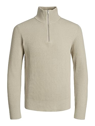 JACK & JONES Herren JPRCCPERFECT Knit Half Zip SN Strickpullover, Island Fossil ,S JACK & JONES Herren JPRCCPERFECT Knit Half Zip SN Strickpullover, Island Fossil ,S von JACK & JONES
