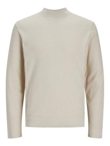 JACK&JONES Herren JPRCCTHOMAS Knit Mock Neck Strickpullover, Almond Milk, Large von JACK & JONES