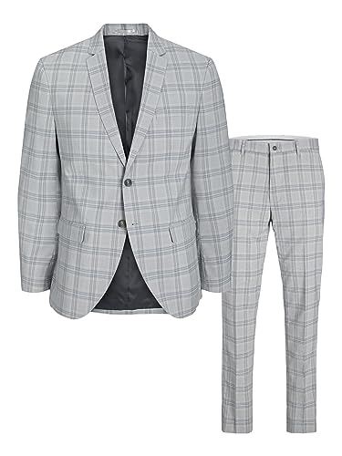 JACK&JONES Herren JPRFRANCO Check Suit SN Anzug, Griffin/Checks:SUPER Slim FIT, 50 von JACK & JONES