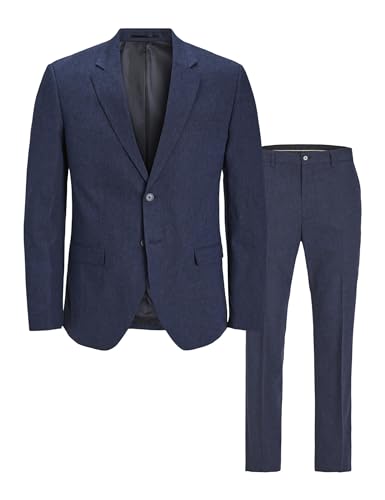 JACK & JONES Herren Jprriviera Linen Suit Slim Fit Sn Pls Anzug, Dark Navy/Fit:Slim Fit, 66 Große Größen JACK & JONES Herren Jprriviera Linen Suit Slim Fit Sn Pls Anzug, Dark Navy/Fit:Slim Fit, 66 Große Größen von JACK & JONES