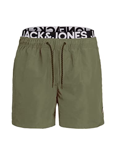 JACK & JONES Herren JPSTARUBA JJSWIMSHORTS AKM DB WB, Dusty Olive, L von JACK & JONES