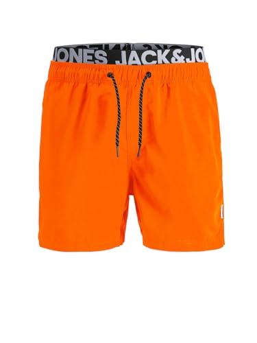 JACK & JONES Herren JPSTARUBA JJSWIMSHORTS DB WB SOLID, Shocking Orange, L von JACK & JONES