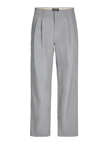 JACK&JONES Herren JPSTBILL JJDAYTONA Wide Chino Chinohose, Light Grey Melange, Bundweite: 84 cm, beinlänge: 81 cm von JACK & JONES