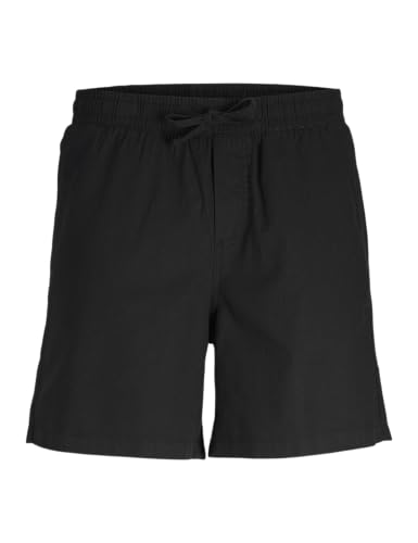 JACK & JONES Herren JPSTJAIDEN JJSUMMER Linen Blend Short SN, 12248629,Schwarz,XS von JACK & JONES