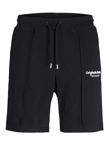 JACK & JONES Herren Bequeme Locker geschnittene Joggershorts - JPSTKANE, Farben:Schwarz, Größe:M von JACK & JONES