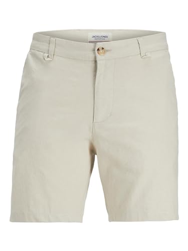 JACK & JONES Herren JPSTPALMA JJLINEN DEK SN Chino Shorts, Moonbeam, M von JACK & JONES