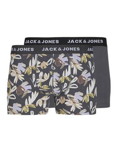 JACK & JONES Herren Jacabstract Trunks 2 Pack, Iron Gate, m (2er Pack) von JACK & JONES