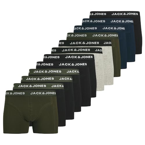 JACK & JONES Herren Jacbenja Trunks 12 Pack, Black, m von JACK & JONES
