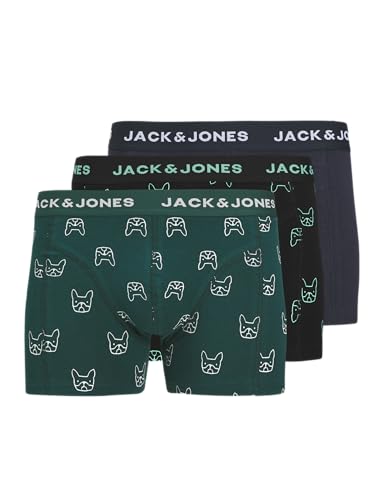 JACK & JONES Herren Jacdenim Dog Trunks 3 Pack, Dark Navy, s (3er Pack) von JACK & JONES