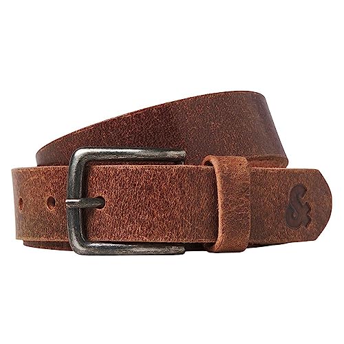 JACK & JONES Herren Jacian Leather Belt Ledergürtel 12227162 ,Cognac ,90 von JACK & JONES