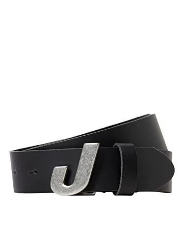 JACK & JONES Herren Jacjones J Leather Belt Gürtel, Black, 90 von JACK & JONES