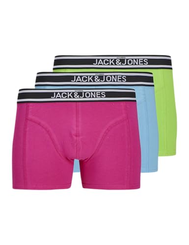 JACK & JONES Herren Jacrave Solid Trunks 3 Pack, Jasmine Green, l (3er Pack) von JACK & JONES