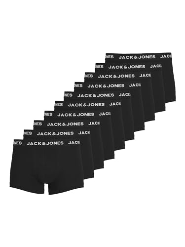 JACK & JONES Herren Jacsolid Trunks 10 Packs Boxershorts, Schwarz, XXL EU von JACK & JONES