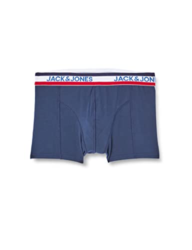JACK & JONES Herren Jactape Trunks 3 Pack Boxershorts, Navy Blazer/Detail:Navy Blazer - Navy Blazer, XXL EU von JACK & JONES