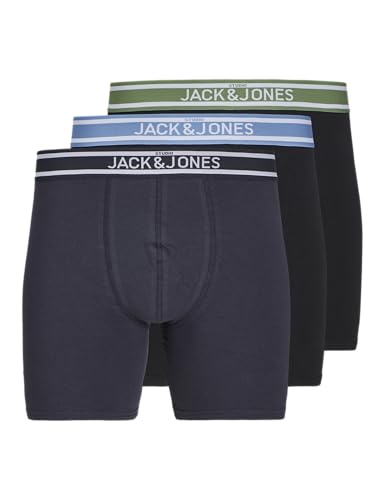 JACK & JONES Herren Jacteddy Solid Boxer Briefs 3 Pack, Black, s (3er Pack) von JACK & JONES