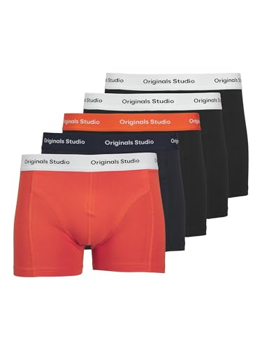 JACK & JONES Herren Jacvesterbro Solid Trunks 5 Pack O, Black, m von JACK & JONES